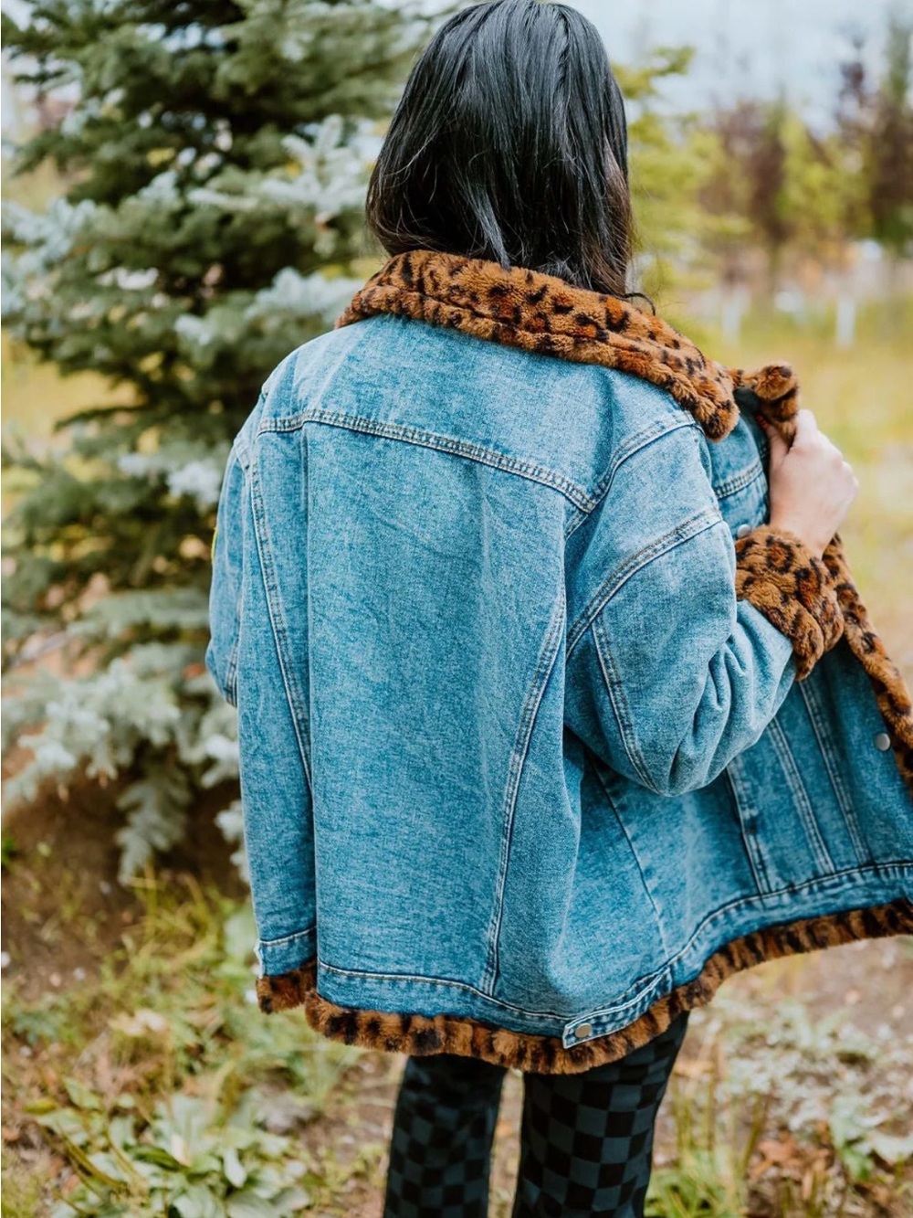 Lala Forever Patched Trucker Jacket in Leopard - Picture 3 of 7